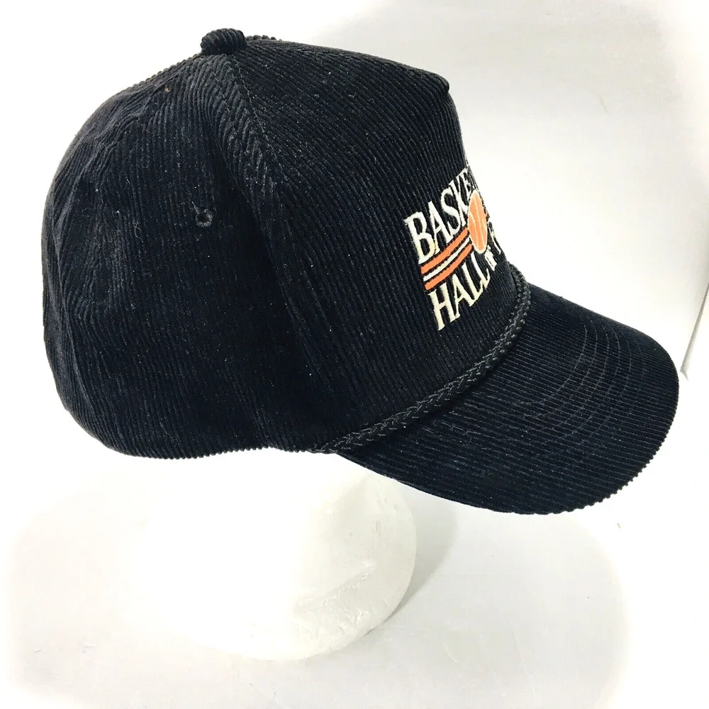 Vintage 80's Corduroy Rope Basketball Yupoong Snapback Hat Cap Bengals Colors